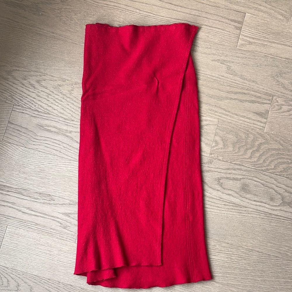 Red Women's wrap skirt
